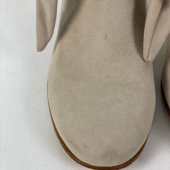 Rachel Zoe Kate Slip On Suede Booties Whip Stitch Detail Block Heel Size 8 - Picture 7 of 11
